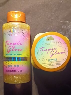 TREE HUT TROPICAL GLOW (1) FIRMING SCRUB & (1) SPARKLING GEL WASH